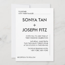 Convite de Casamento Minimalista