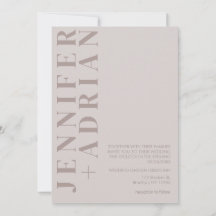 Convite de Casamento Minimalista