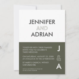 Convite de Casamento Minimalista