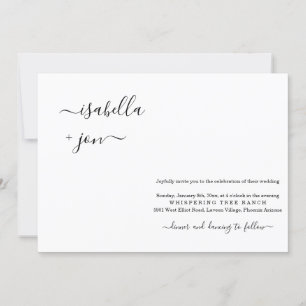 Convite de Casamento Minimalista