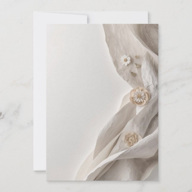 Convite de Casamento Minimalista Adicione Seu Próp (Frente)