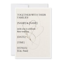 Convite de Casamento Minimalista Amor Elegante