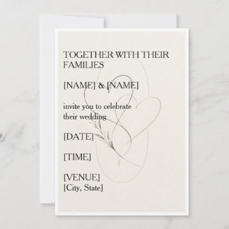 Convite de Casamento Minimalista Amor Elegante