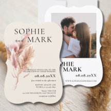 Convite de Casamento Minimalista Boho Tom Terroso