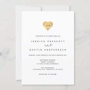 Convite de Casamento Minimalista Caprichoso