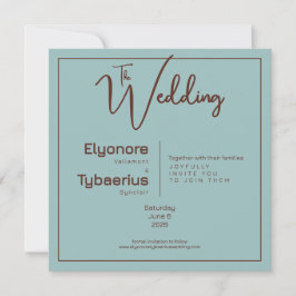 Convite de Casamento Minimalista Chocolate Mood