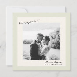 Convite de casamento minimalista com foto para sal