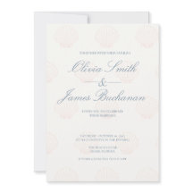 Convite de Casamento Minimalista Costeiro com Conc