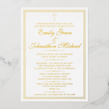 Convite de Casamento Minimalista Cristão com Folha