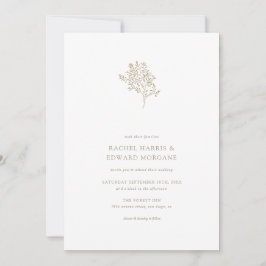 Convite De Casamento Minimalista Da Árvore Oleícol