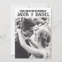 CONVITE DE CASAMENTO MINIMALISTA DE FOTO ELEGANTE