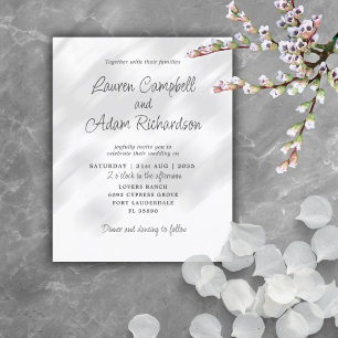 Convite de Casamento Minimalista de Orçamento