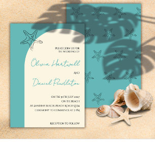 Convite de Casamento Minimalista de Praia