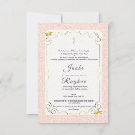 Convite de casamento minimalista do ganesha indian
