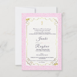 Convite de casamento minimalista do ganesha indian