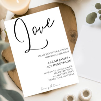Convite De Casamento Minimalista E Amigável Ao Orç