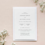 Convite de casamento minimalista e moderno<br><div class="desc">Convide convidados para o seu casamento com este simples convite de casamento personalizável tipográfico. Este convite de casamento é perfeito para qualquer estação. Para personalização mais avançada deste design, por exemplo, alteração do layout, da fonte ou do tamanho do texto, clique no botão "PERSONALIZAR" acima. Por favor, entre em contato...</div>