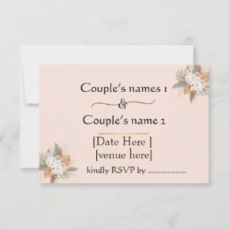 Convite de Casamento Minimalista Elegante