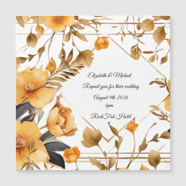 Convite De Casamento Minimalista Elegante (Frente)