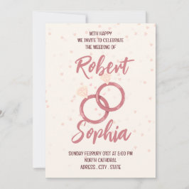Convite de Casamento Minimalista Elegante
