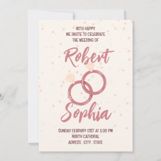 Convite de Casamento Minimalista Elegante