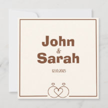 Convite De Casamento Minimalista Elegante