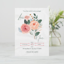 Convite de Casamento Minimalista Elegante