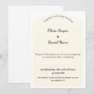 Convite de Casamento Minimalista Elegante