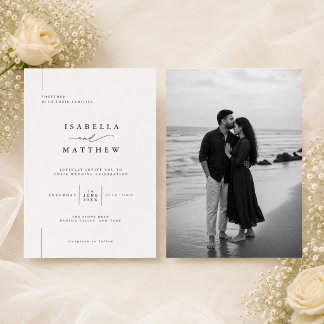 Convite de Casamento Minimalista Elegante