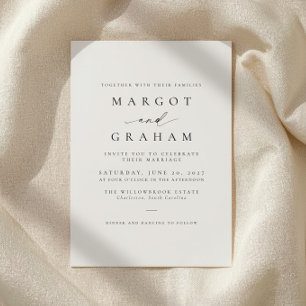Convite de Casamento Minimalista Elegante