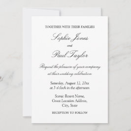 Convite De Casamento Minimalista Elegante