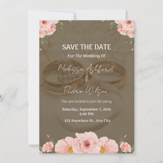 Convite de Casamento Minimalista Elegante