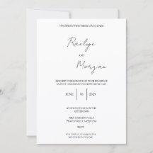 Convite de Casamento Minimalista Elegante