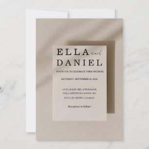 Convite de Casamento Minimalista Elegante