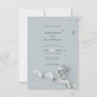 Convite de casamento minimalista elegante
