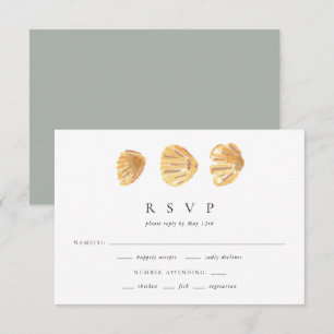 Convite de Casamento Minimalista Elegante Concha e