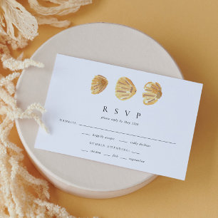 Convite de Casamento Minimalista Elegante Concha e
