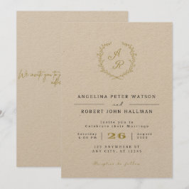 Convite de Casamento Minimalista Elegante, em um O