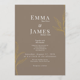 Convite de Casamento Minimalista Elegante | Modern