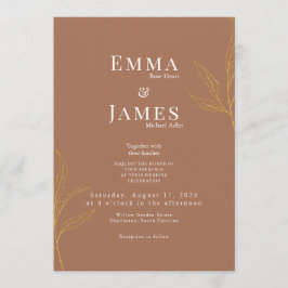 Convite de Casamento Minimalista Elegante | Modern