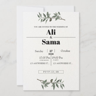 Convite de Casamento Minimalista Elegante | Modern