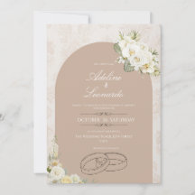 Convite de Casamento Minimalista Elegante – Neutro