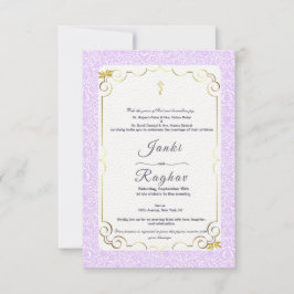 Convite de casamento minimalista ganesha indiano