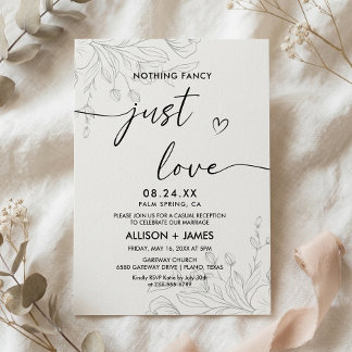 Convite de Casamento Minimalista Just Love