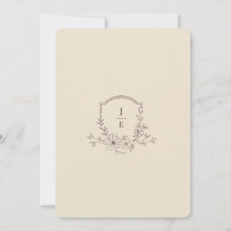 Convite de Casamento Minimalista Marfim | Cust Ele
