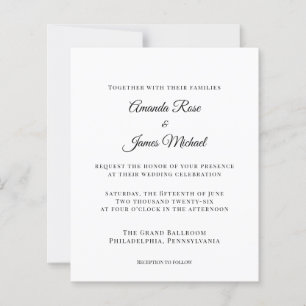 convite de casamento minimalista moderno