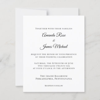 convite de casamento minimalista moderno