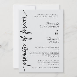 Convite de Casamento Minimalista Moderno