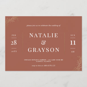 Convite de Casamento Minimalista Moderno
