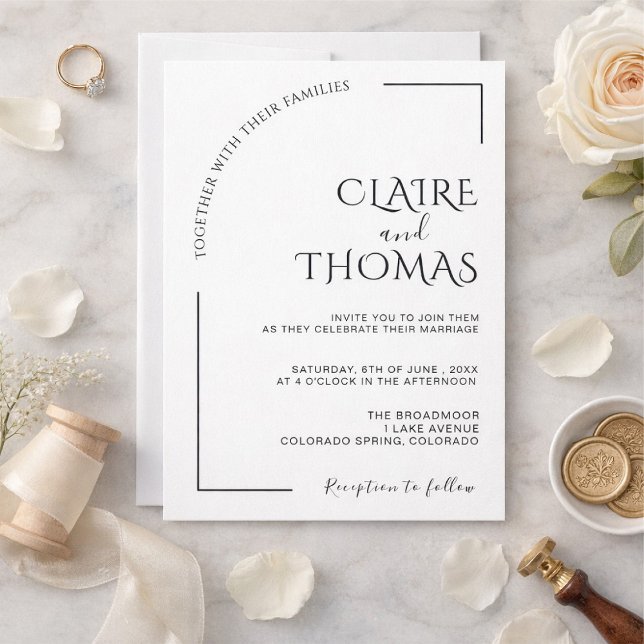 convite de casamento minimalista moderno (Criador carregado)